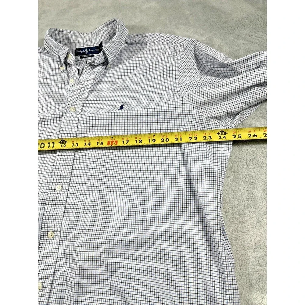 Ralph Lauren Classic Fit Men's XL Check Plaid Button Up Shirt Long Sleeve - Picture 2 of 7